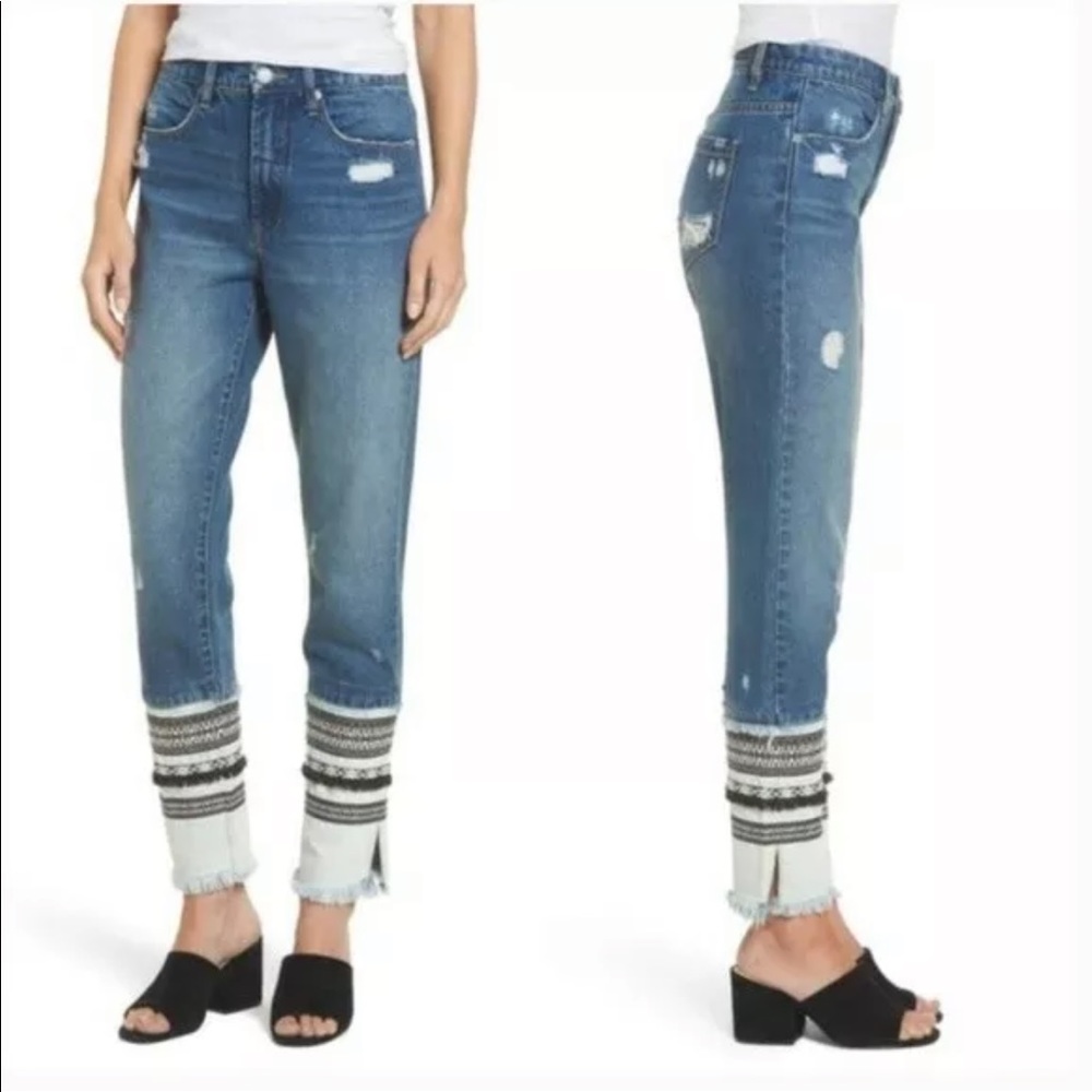 NWT BLANK NYC HIGH RISE TAPERED JEANS  SIZE 24